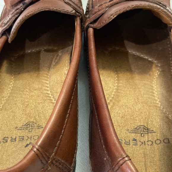 Dockers Mens Brown Tassel Leather Loafers - Excellent Condition - Size 8 M - Picture 6 of 8